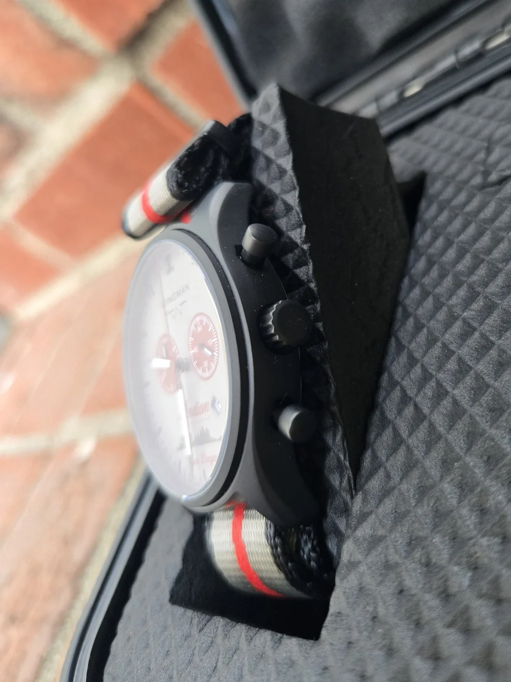 Wingman Men’s Swim Watch Strap - White, Gray & Red